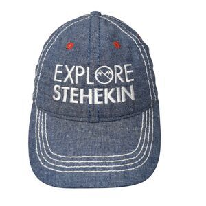 Explore Stehekin Snapback Hat Blue One Size Adjustable Embroidered ACE